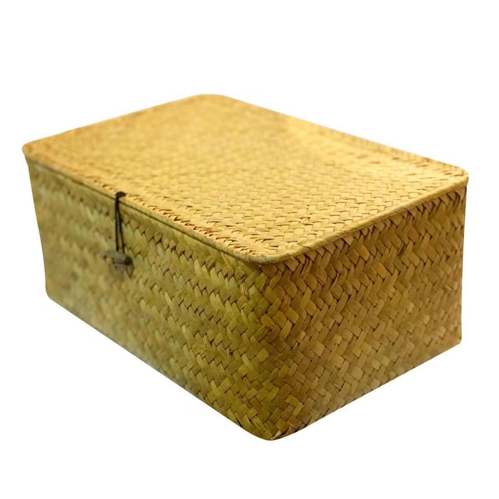 Handmade Rectangular Seagrass Wedding and Party Favor Gift Box