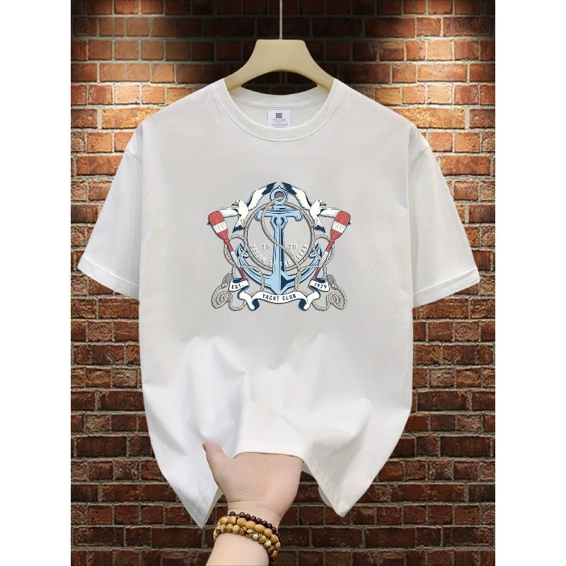 T-shirt Imprimé, Été Col Rond Manches Courtes, Pull Haut Uni Demi-Manches, Tendance