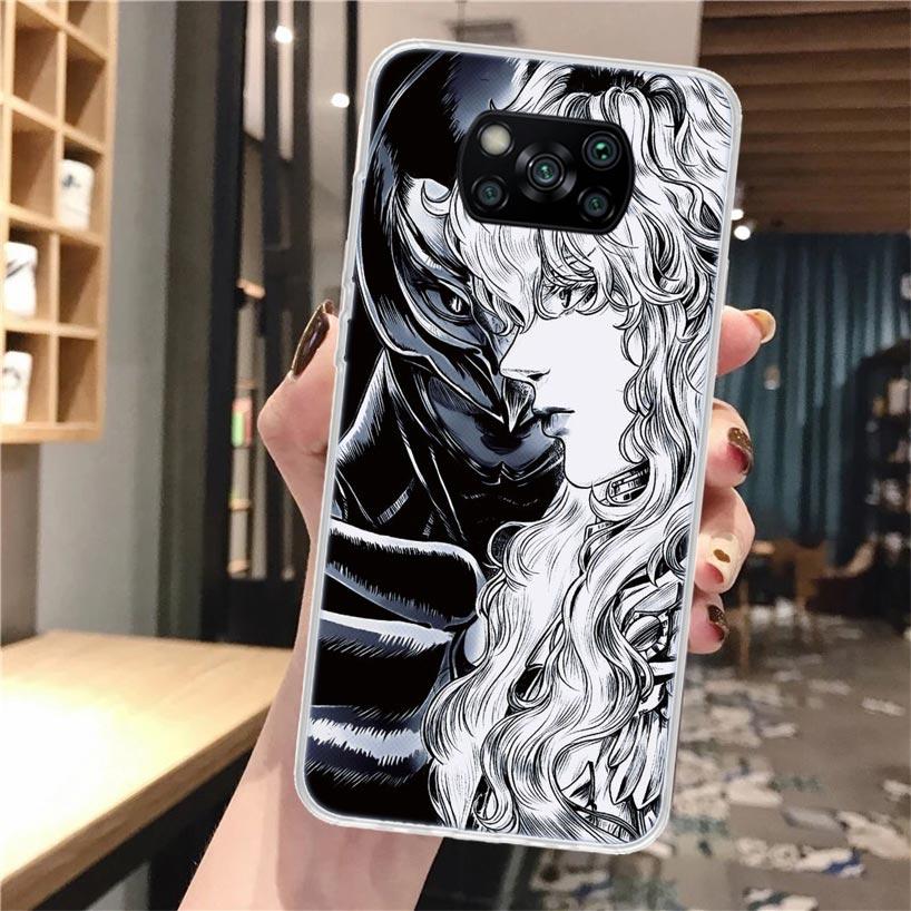 Black White G-Guts B-Berserks Soft Phone Case For Xiaomi Poco X3 X5 X6 X7 Pro X4 NFC F7 Ultra F6 F5 M6 M5S M4 M3 F4 Gt F3 Fundas