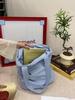 Casual Nylon Large Capacity Canvas Tote Bag - Beige/Black