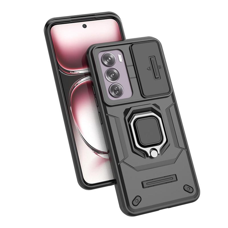 For OPPO Reno12 Pro Global Case Slide Camera Len Phone Cases OPPO Reno12 Pro Cover Shockproof Armor PC TPU Cover OPPO Reno12 Pro