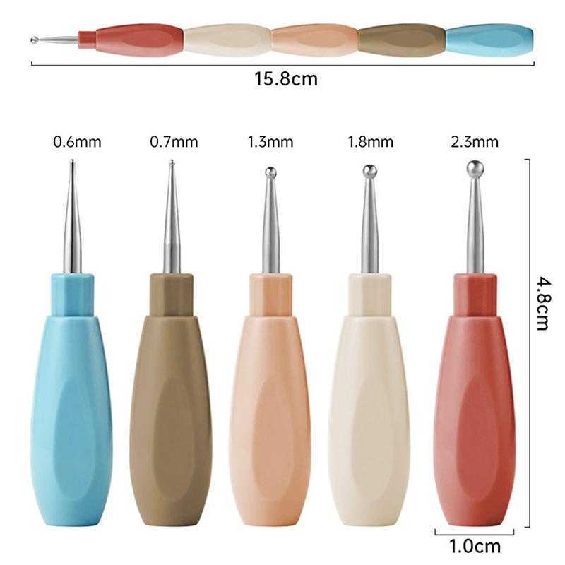 1/5pcs Professional Nail Art Dotting Pen Plastic Handle DIY Dotting Pens Can Be Spliced Rhinestones Gem Picker Manicure Tools