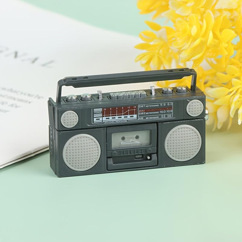 1 Classic Radio Doll House Mini Simulation Model Miniature Model Mini Simulation Retro Recorder Mini Model Gift