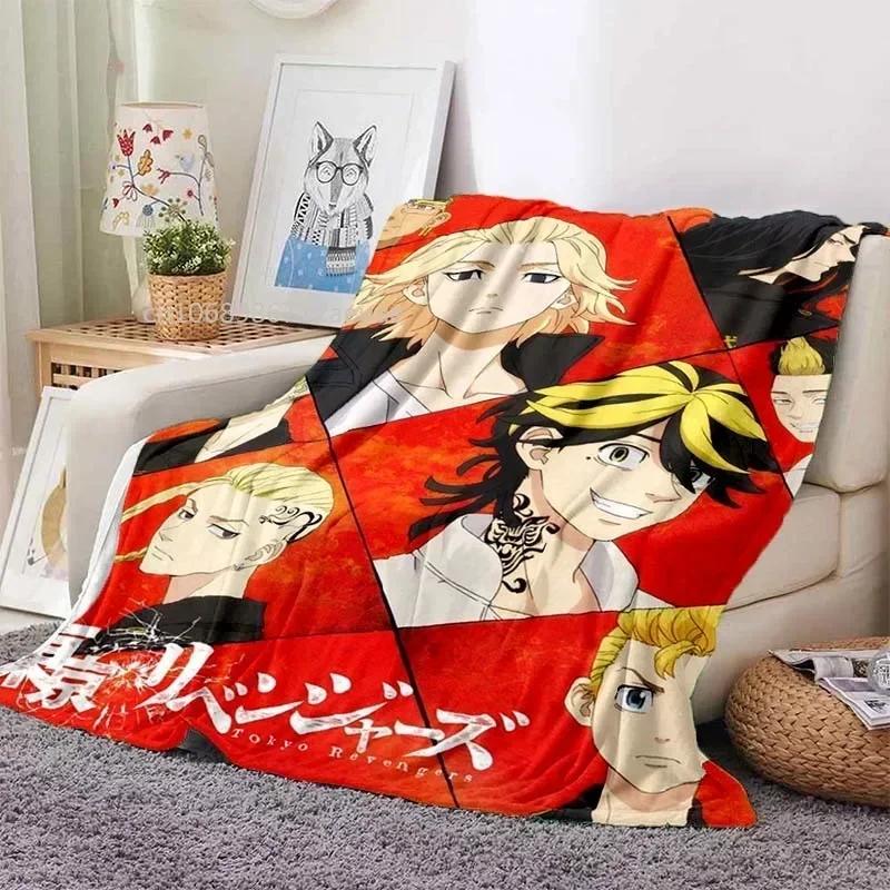 3D Anime Tokyo Revengers Printed Blanket Portable Breathable Warm Bedding Travel Blanket