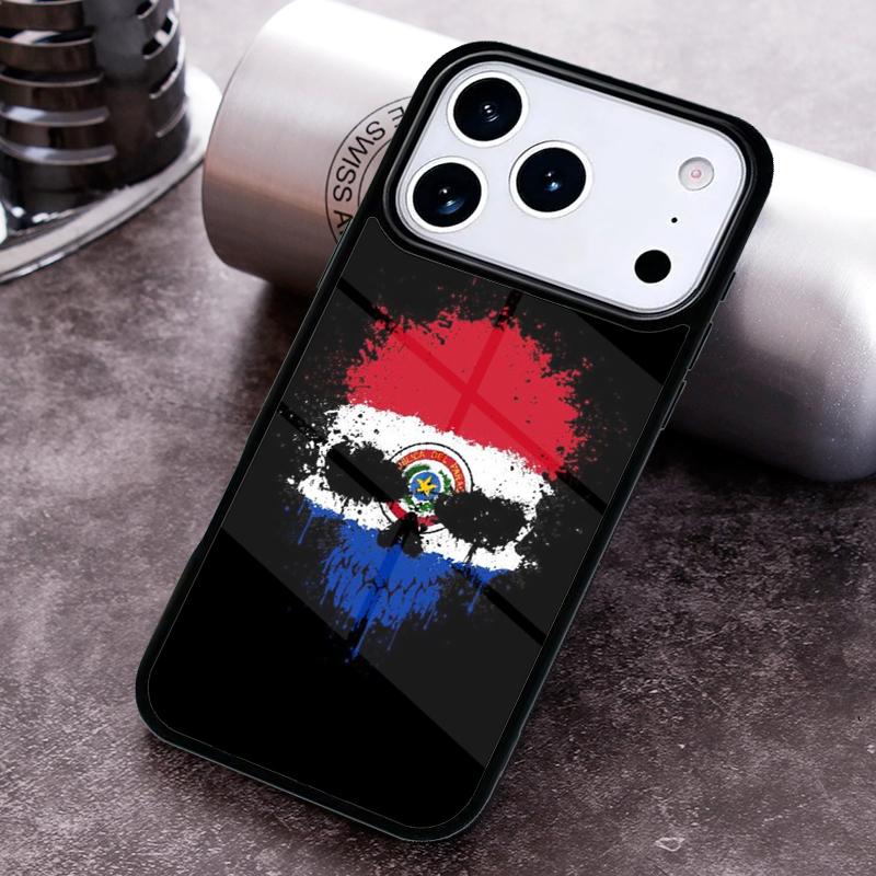 Paraguay Flag Phone Case for iPhone 17 16 15 Pro Max Air 14 13 12 11 Plus Shockproof Capa Cover