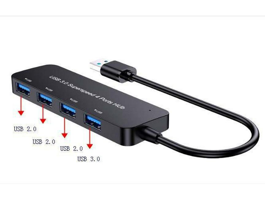 4-Port USB 3.0 Hub & Docking Station: Fast Data Reading & High-Speed Download