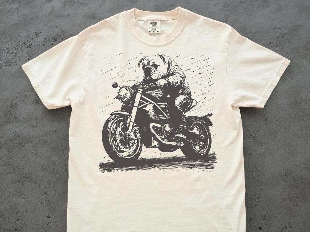 Vintage English Bulldog Biker Shirt Retro Bully Motorcycle Tee Classic Bulldog Dad Gift Bully Owner Biker Dog Tee Comfort Colors
