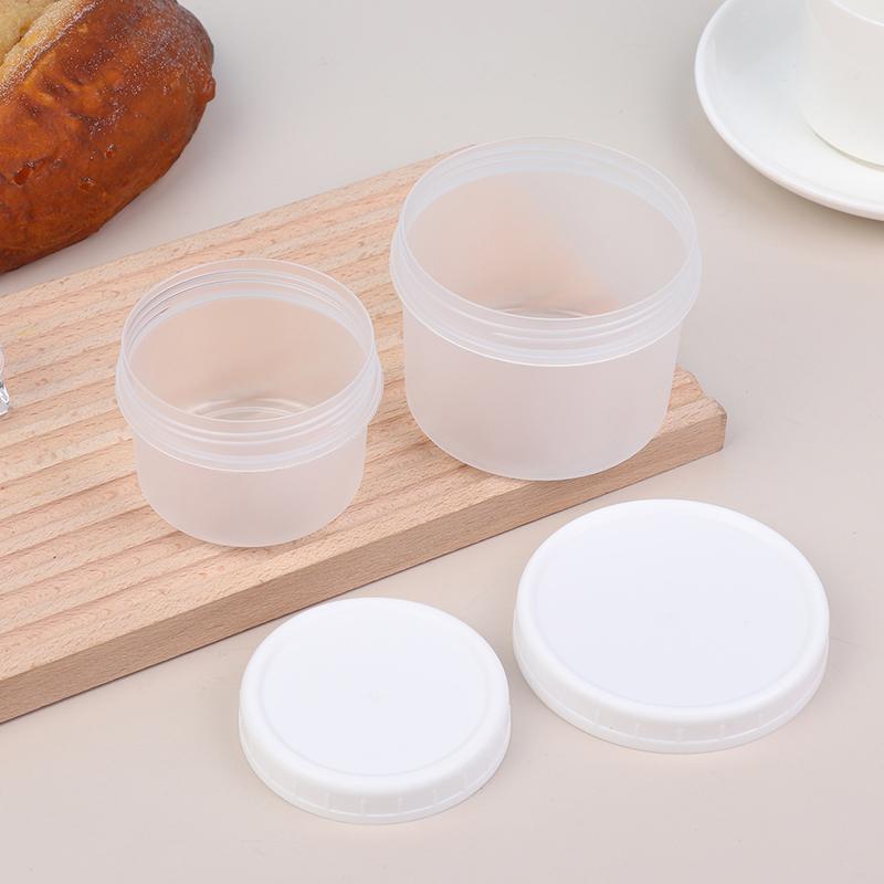 5 Stück nachfüllbare runde leere Plastikgläser mit Deckel, versiegelte Frischhaltebox, tragbare Eiscreme-Joghurt-Aufbewahrungsbehälter, Gefrierbehälter