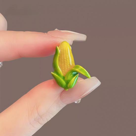 Brooch Mini Corn Design Decorative Pin Translucent Glaze Vivid Color Dress Badge Cardigans Suits Shirts T-Shirts Scarf Bag Clip