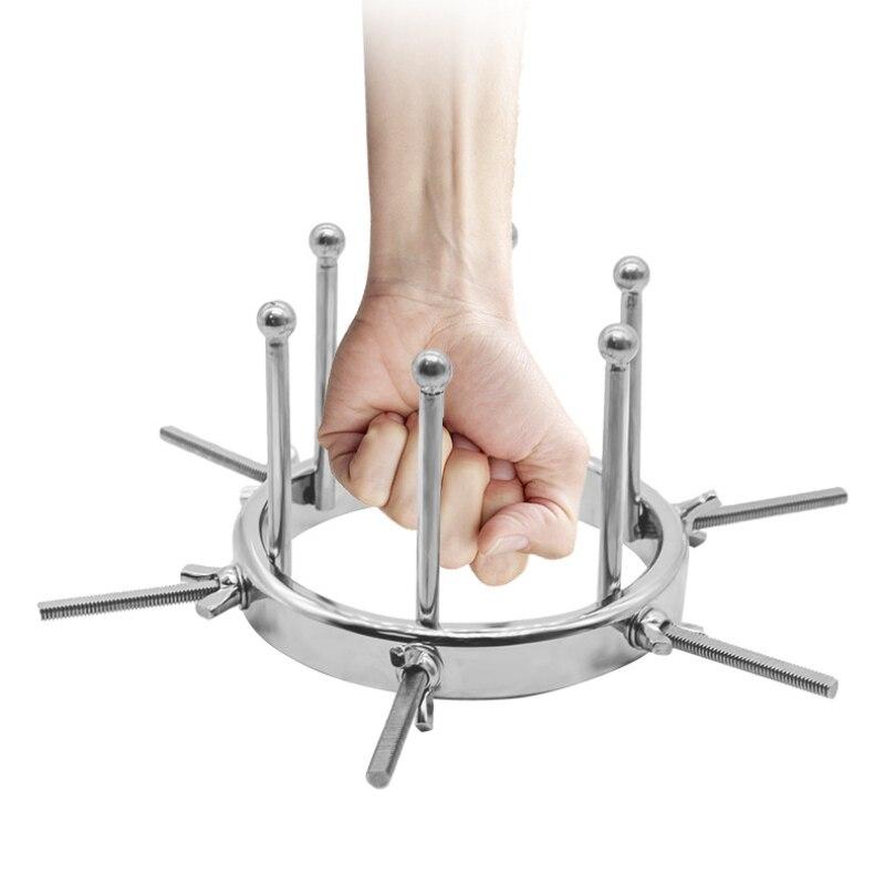 Kovový dilatátor anální kolík Femdom Sex Toy Fisting BDSM Speculum Slave Nerezová ocel