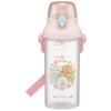 Skater Kids' Clear Plastic Water Bottle, 480ml, Sumikkogurashi Mole House Design, with Graduated Markings for Hydration Management, PSB5TRC-A