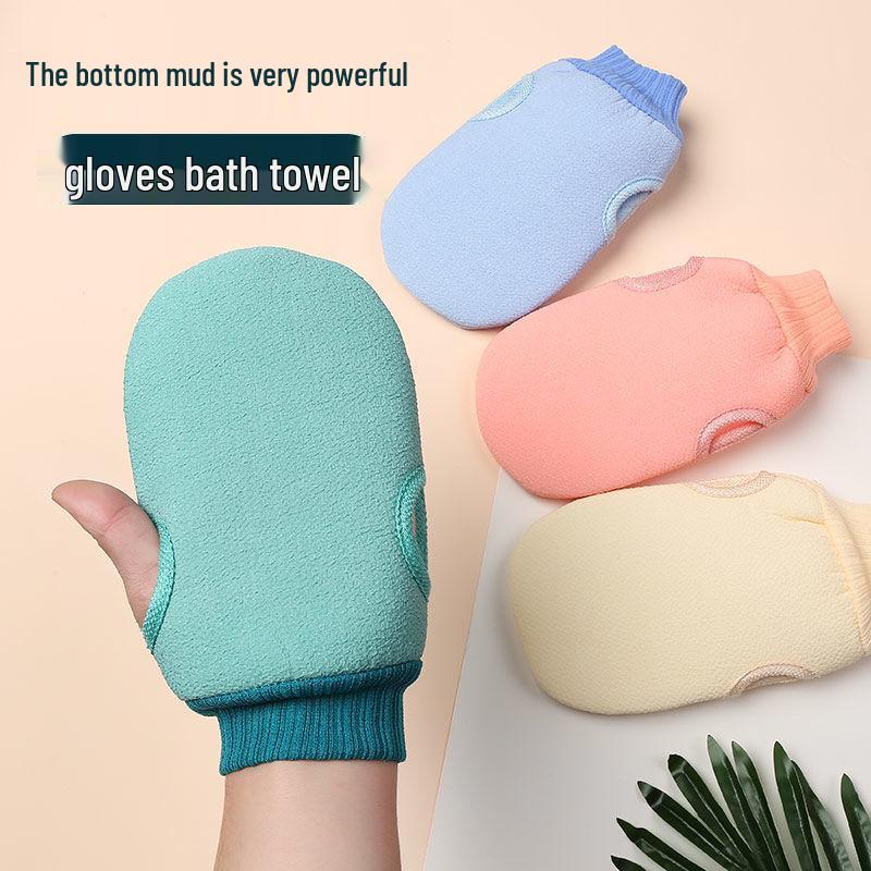 Dual-Sided Bath Scrubber Gloves: Painless Stain Remover with Coarse & Fine Sand for Adults