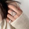 Women's Fashionable Open-Heart Ring: Versatile and Trendy Style