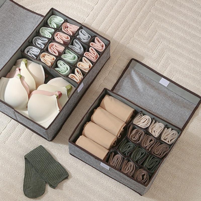 Premium Leinenähnlicher und Unterwäsche-Aufbewahrungsbehälter mit verstärkter Struktur für Räume