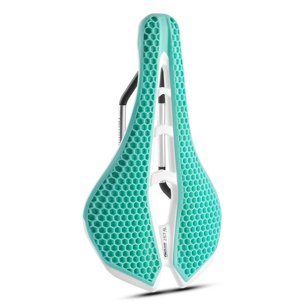 WEST BIKING YP0801258-A Bicycle Honeycomb Shock Absorbing Saddle Hollow Breathable Cycling Seat Cushion D