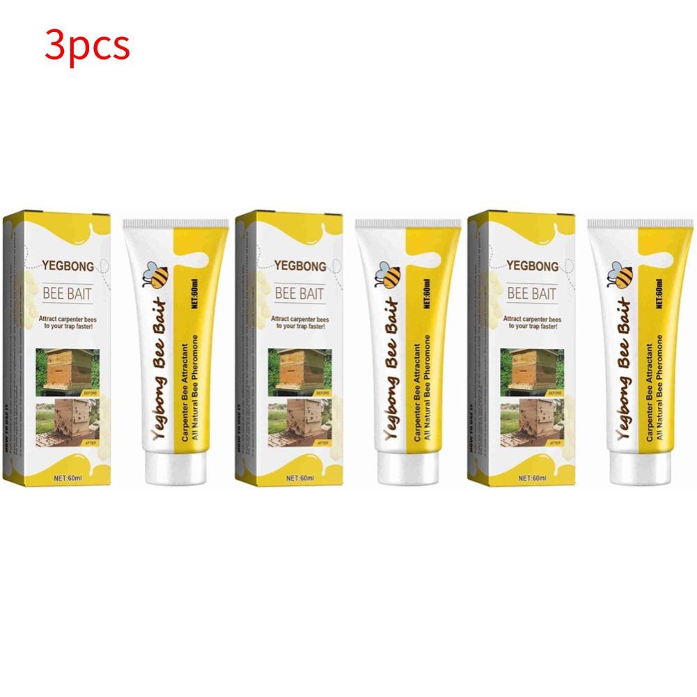 60ML Bee Bait Bee Swarm Commander Lure Bait Bee Cage Trap Kit Beekeeper Tools Beekeeping Bee Attractant Bait 1/2/3/4/5pcs