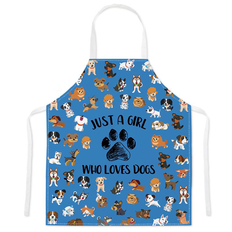 

Лляний мультяшний фартух з тваринами: Масло- та Плямостійкий для Кухні та Домашньої роботи Adult Size