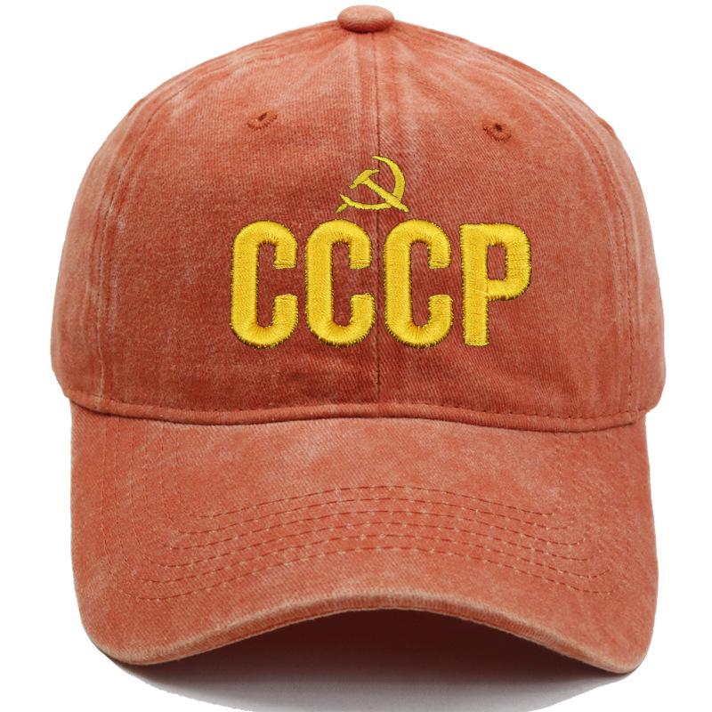 " Cccp Ussr Russian Hot Sale Style Baseball Cap Unisex Black Red Cotton Snapback Cap With Embroidery High Quality Garros Dad Hat