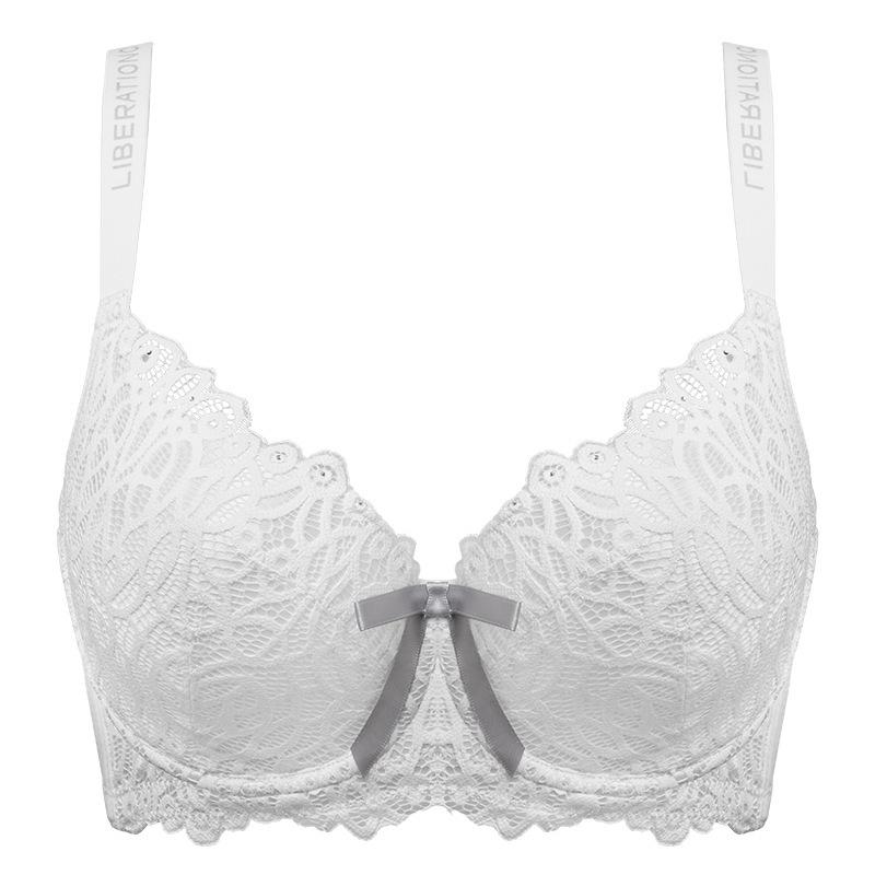 Large size underwear women's fat mm big breasts show small and sexy, and the upper support gathers and collects the secondary breasts to adjust