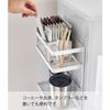Yamazaki Tower Magnetic Storage Rack, 2-Tier, White, Approx. W20 x D11.2 x H29.5cm, for Tea, Coffee, and Condiments, Product Number 7119