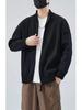Men's Loose Fit Japanese Style Stand Collar Zipper Cardigan Sweater - Autumn & Winter Woolen Knitwear for Couples