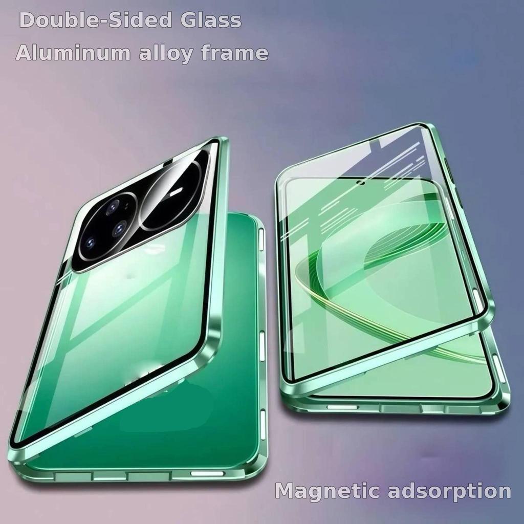 Case for Huawei Nova 15 Pro Ultra with Double Sided Tempered-Glass & Metal Frame Phone Bumpers Full Lens Protection Cover