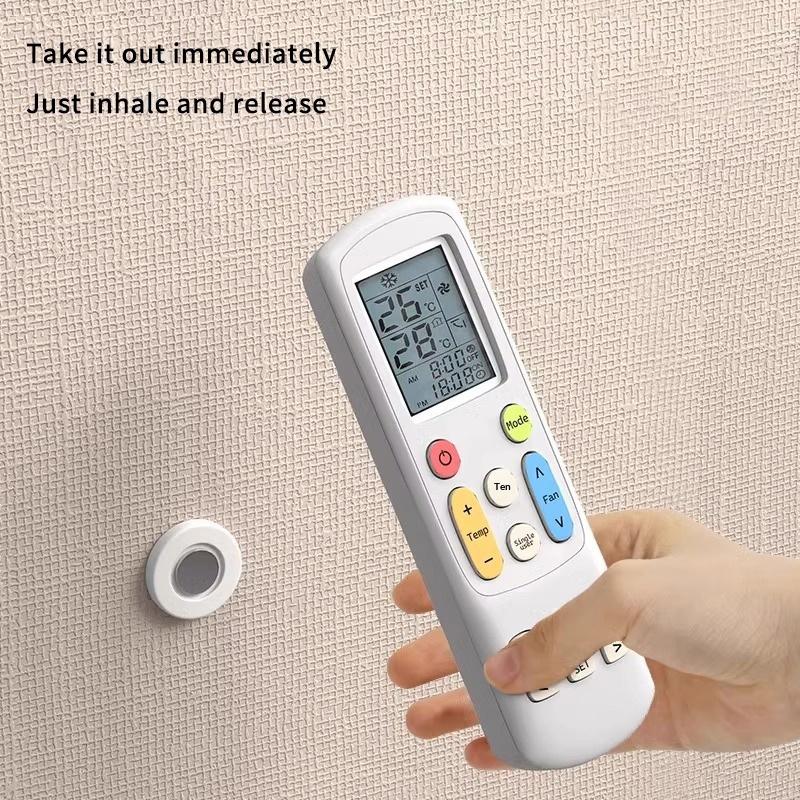 

Strong Magnetic Hook Remote Control Tape Holder for TV and Home Organizer with Tape for Easy Wall Mount in Bedroom Office білий