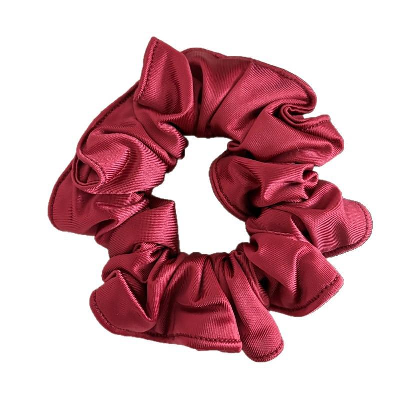 Elegant Retro Red Bow Hair Tie for Low Buns