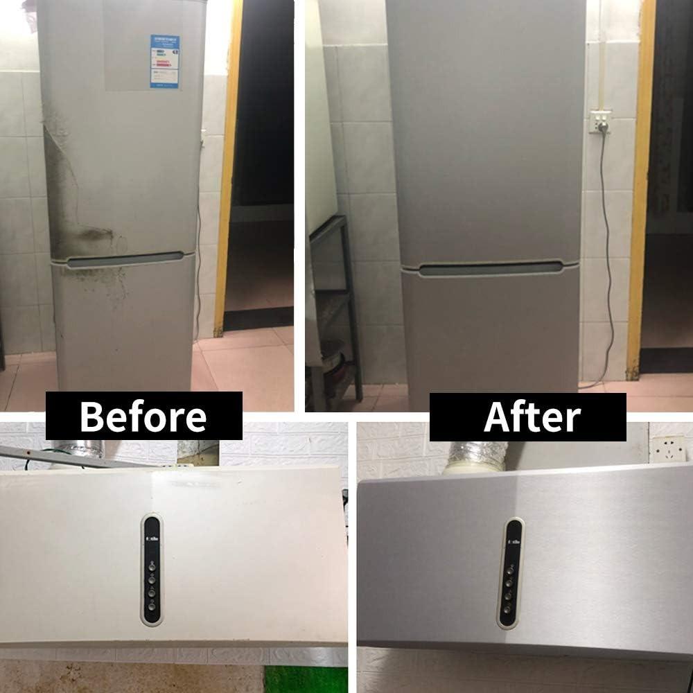 Self Adhesive Stainless Steel Contact Paper Metal Silver Adhesive Kitchen Cabinet Dishwasher Refrigerator Rust Proof Film