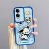 KEYSION Shockproof Case for VIVO Y04 with Lanyard Soft Silicone Cute 3D Cartoon Doll Phone Cover for VIVO Y29s 5G