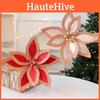 Christmas Festive Flower Branch In Synthetic Velvet With Decorative Borders For Holiday Setting