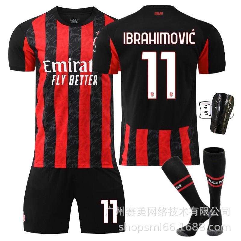 2526AC Milan Home Football Uniforms 10 Leo Shirts 79 Filly 11 Ibrahimovic No. 14 Modric Kaka