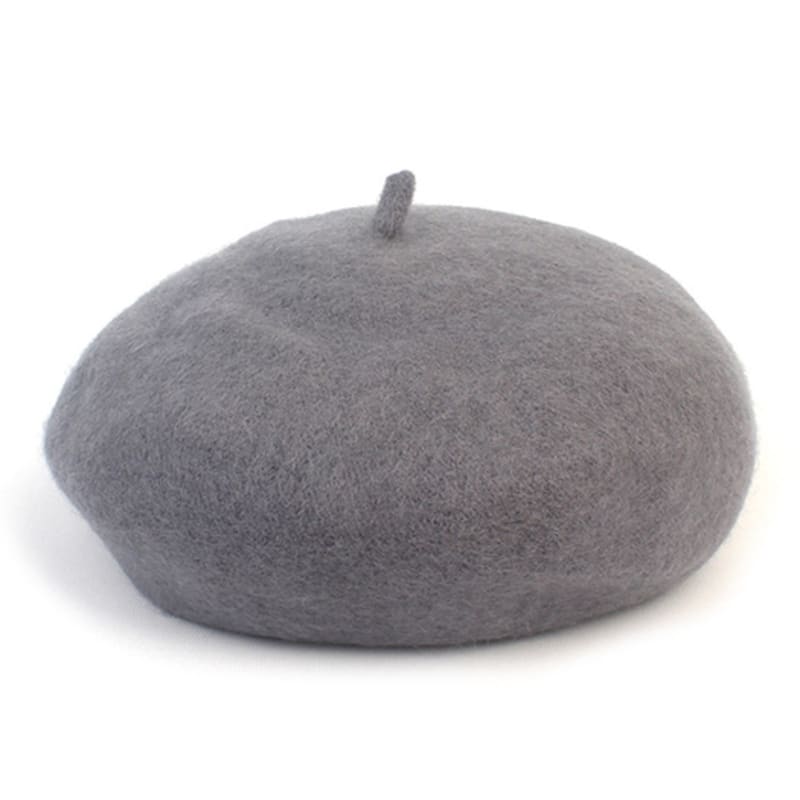 Universal chemistry Wool Gray Bending Beret Beret