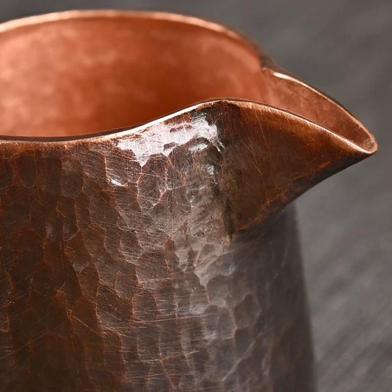 Vintage Pure Copper Cup Straight Handcrafted Moscow Mule 230 Ml Tea Mugs Hammer Texture Mug Cup Mules Milk Water Beer Drinkware