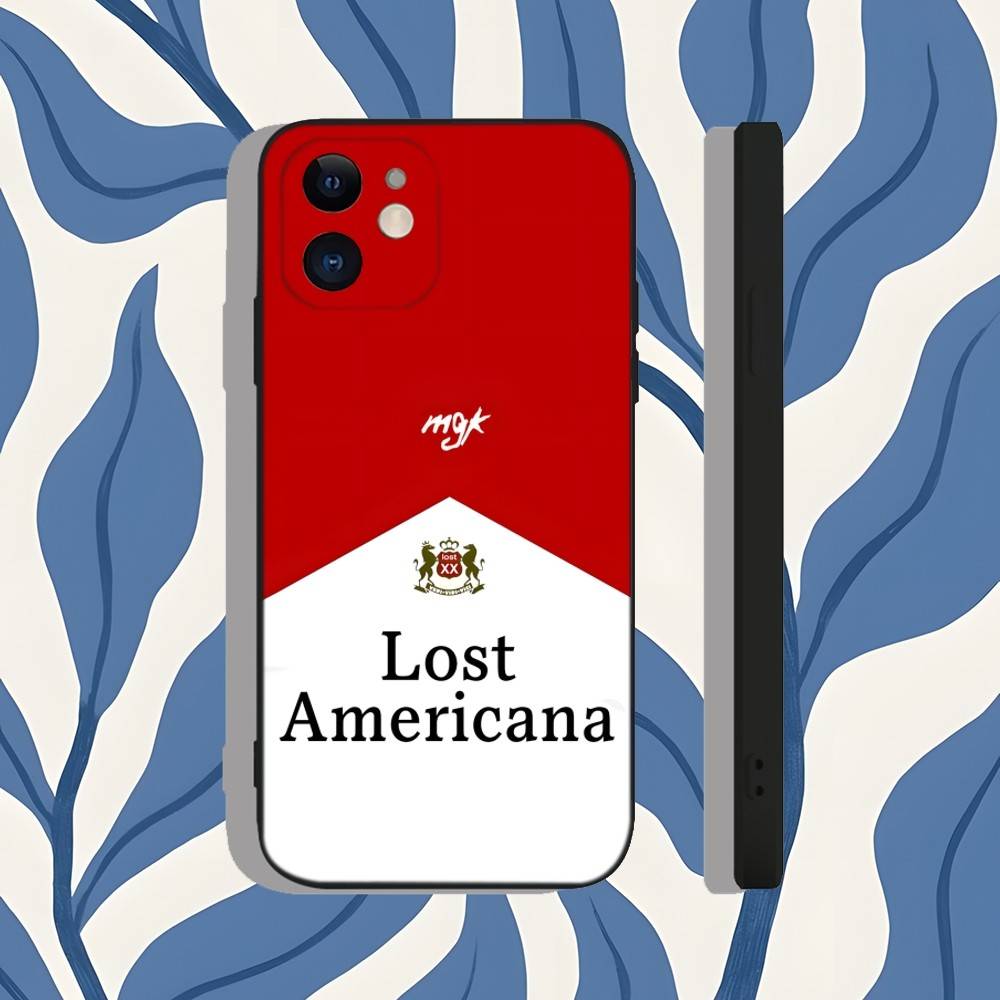 MGK L-Lost A-Americana Phone Case For iPhone 17,16,15,14,13,12,11,X,XS,8,7,Pro,Max,Plus,E,SE4,Air,Mini Black Funda Shell