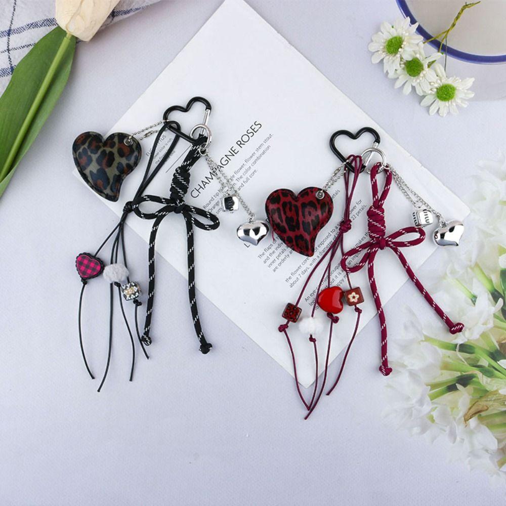 Sweet Heart Purse Hanging Pendants Bow Hanmade Rope Keychain Bag Pendants