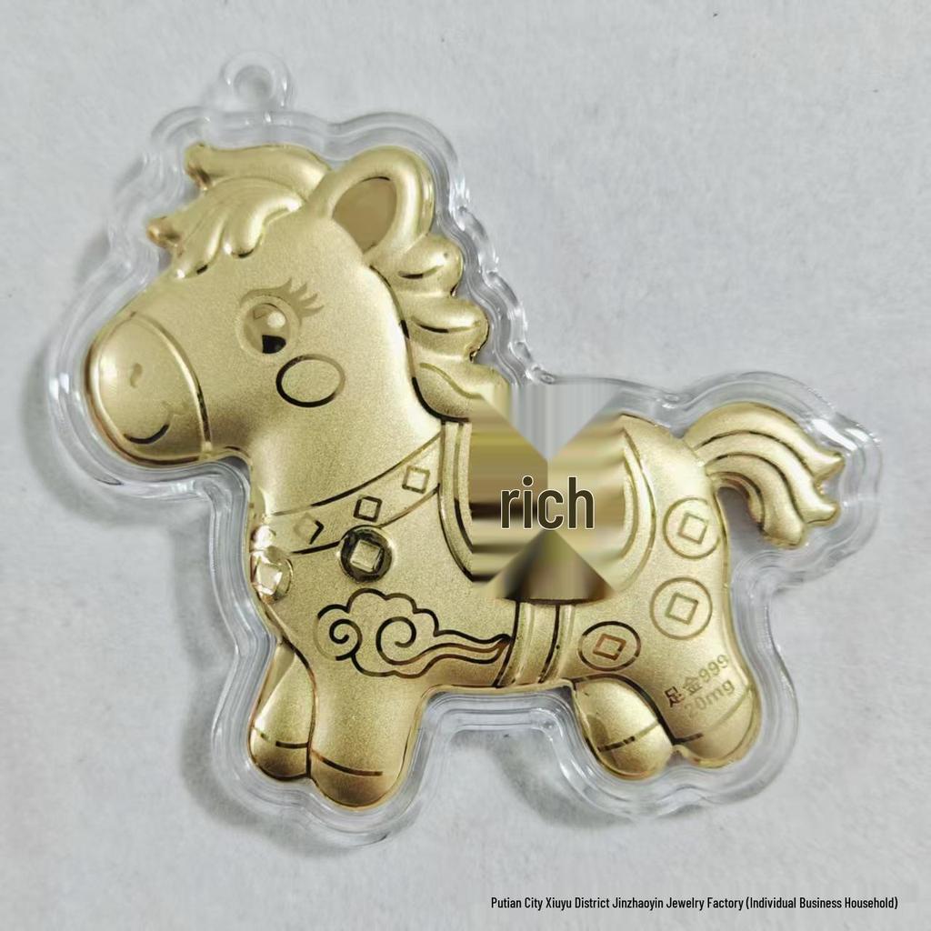 Aur Pur 999 Plic Roșu Norocos pentru Bani Breloc Auto & Pandantiv pentru Geantă Cadou