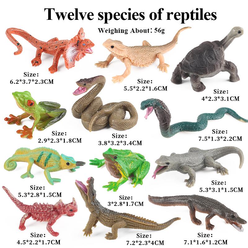 Oenux Mini Wild Wild Forest Animals Insect Dinosaur Model Owl Fox Squirrel Hedgehog Fox Frog Figurines Cake Toppers Kid Toy Gift