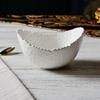 White Durian Bowl: Hand-Painted Ceramic Fruit and Salad Bowl with Underglaze Design
