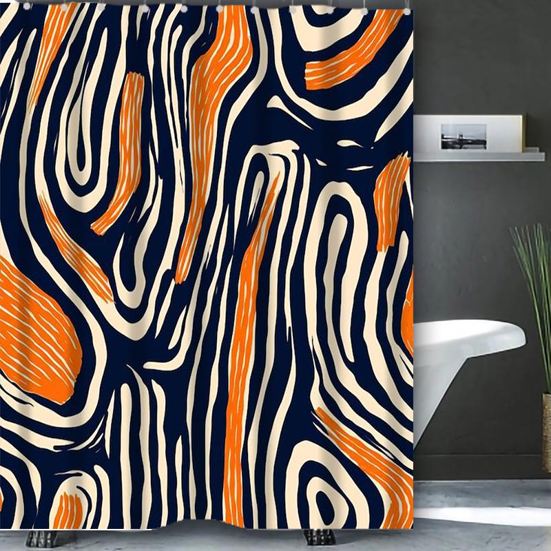 Abstraktní geometrický vzor Koupelnový závěs Koupelnový sprchový závěs Vodotěsný S 12 háčky Domácí dekorace Doprava zdarma