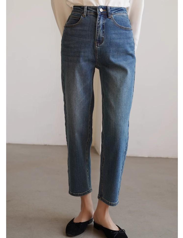 

SS STUDIO Spring-Summer High Waist Slimming Flare Jeans for Pear-Shaped Bodies - Straight Leg Skinny Jeans for Women Extra Large синий