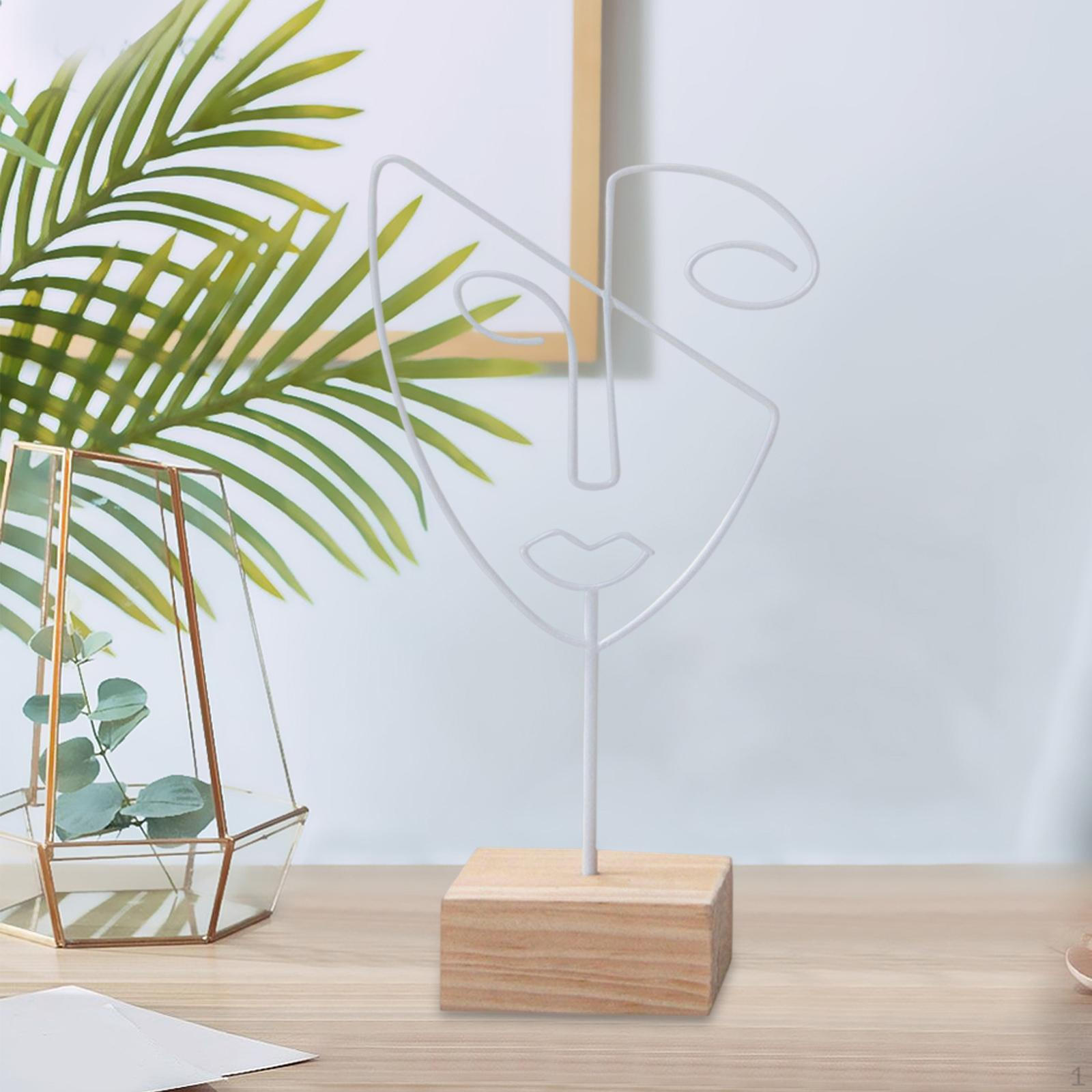 Abstract Human Face Sculpture - Contemporary Art Decor Piece