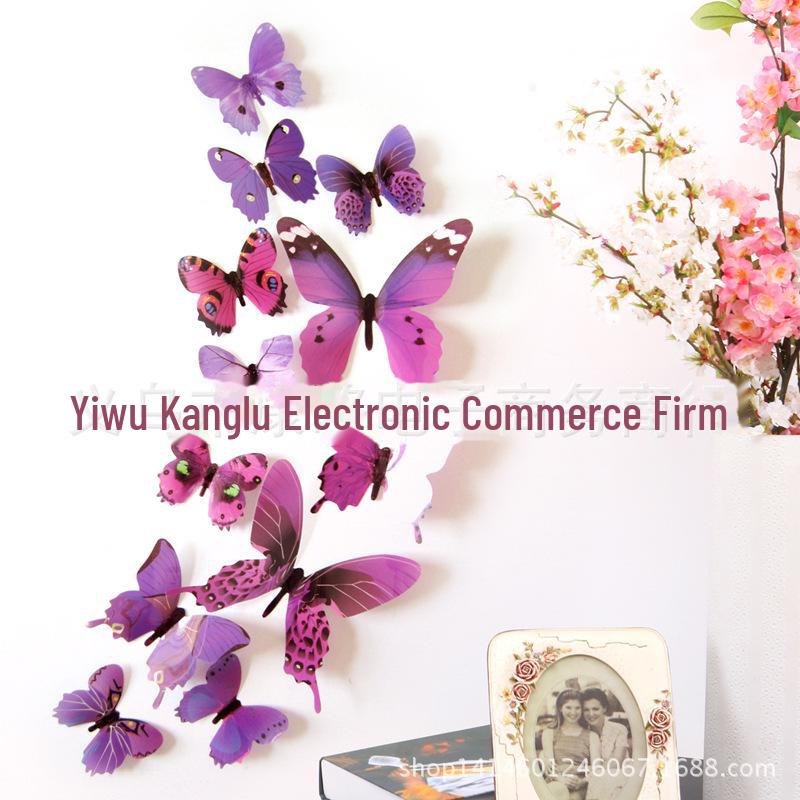 

Наклейки на стену в виде 3D-бабочки - новый дизайн с имитацией ПВХ для декора холодильника