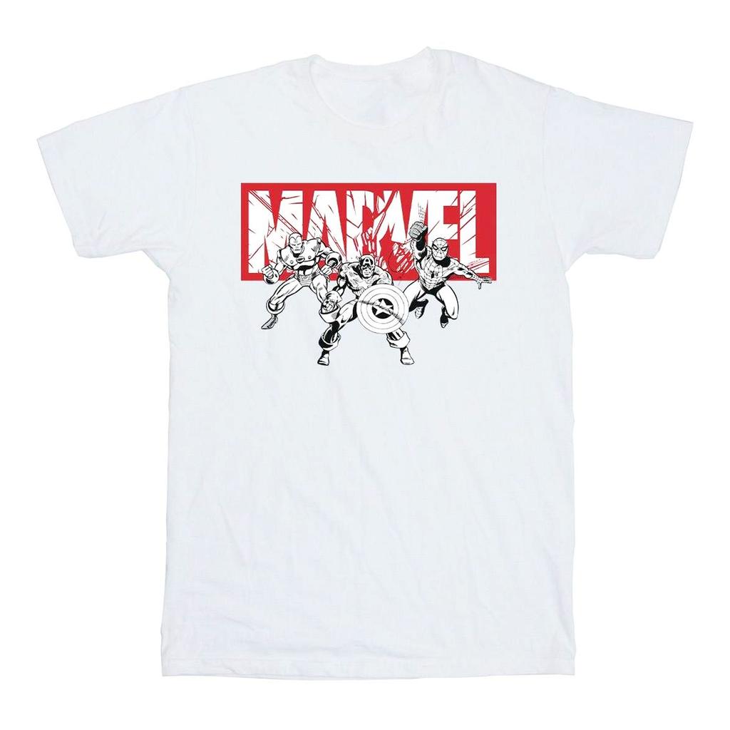 Marvel Mens Comics Hero Group T-Shirt