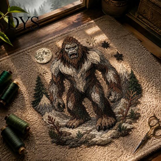 Borduurkunst Ambachtelijke Set Mythische Wildernissen DIY Patchwork Kit, Gelaagd Stof Draak Uniek Cadeau voor Geliefden Feniks Mythis Wezen Naaisetje Beginners,