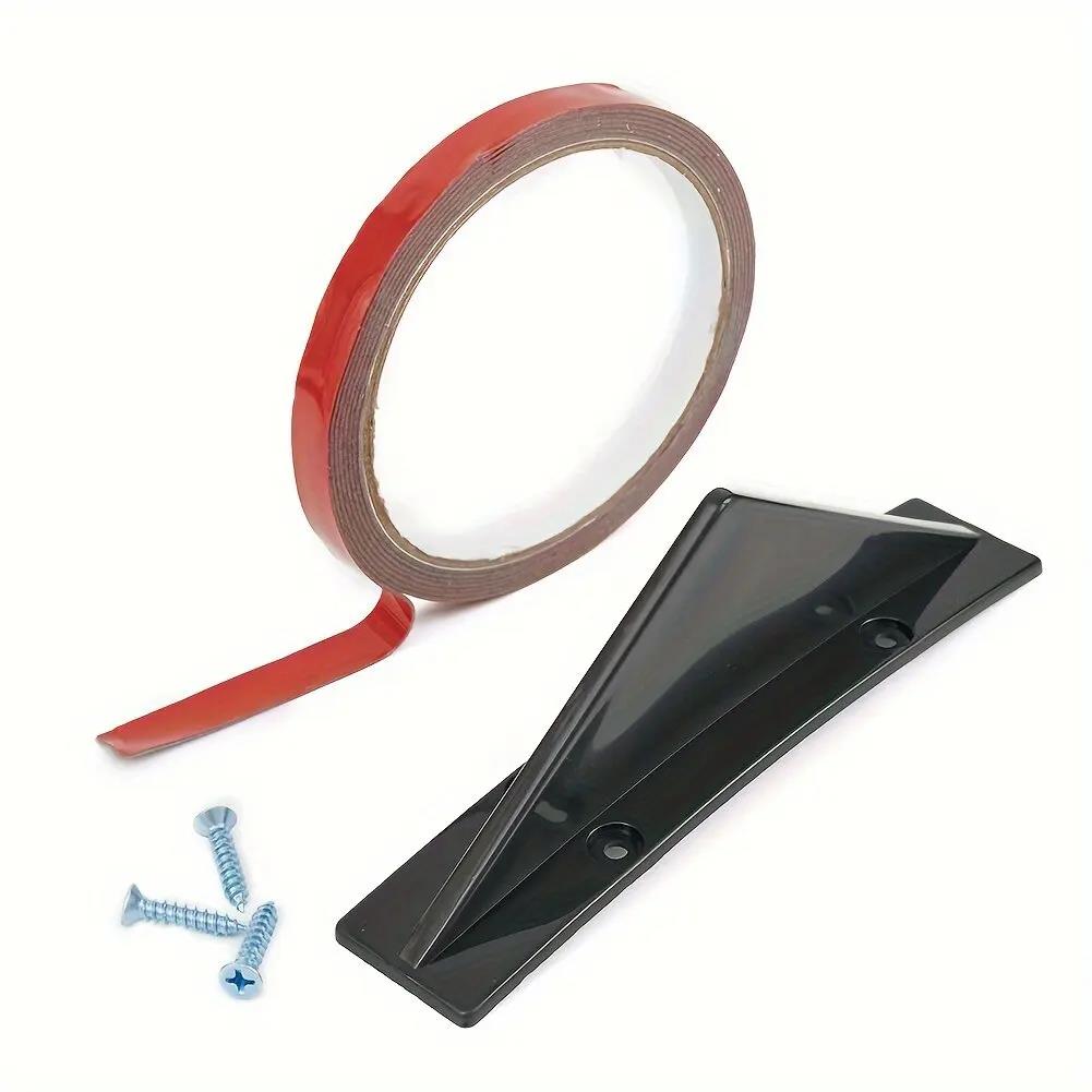 4pcs Car Shark Fin Universal Triangular Rear Bumper Diffuser Spoiler Protector Carbon Fiber Chassis Lip DecorationGood product