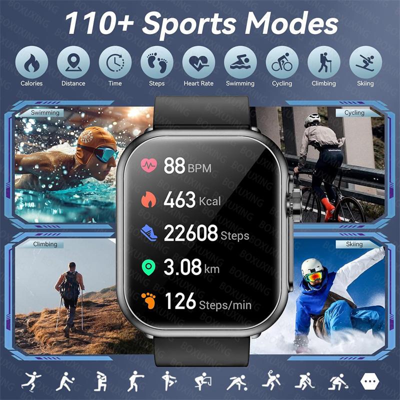 New Watch Ultra 2SE Smart Watch Men Women 1.85-Inch HD AMOLED Full Touch Screen IP68 Waterproof Bluetooth Calling SmartWatch Man
