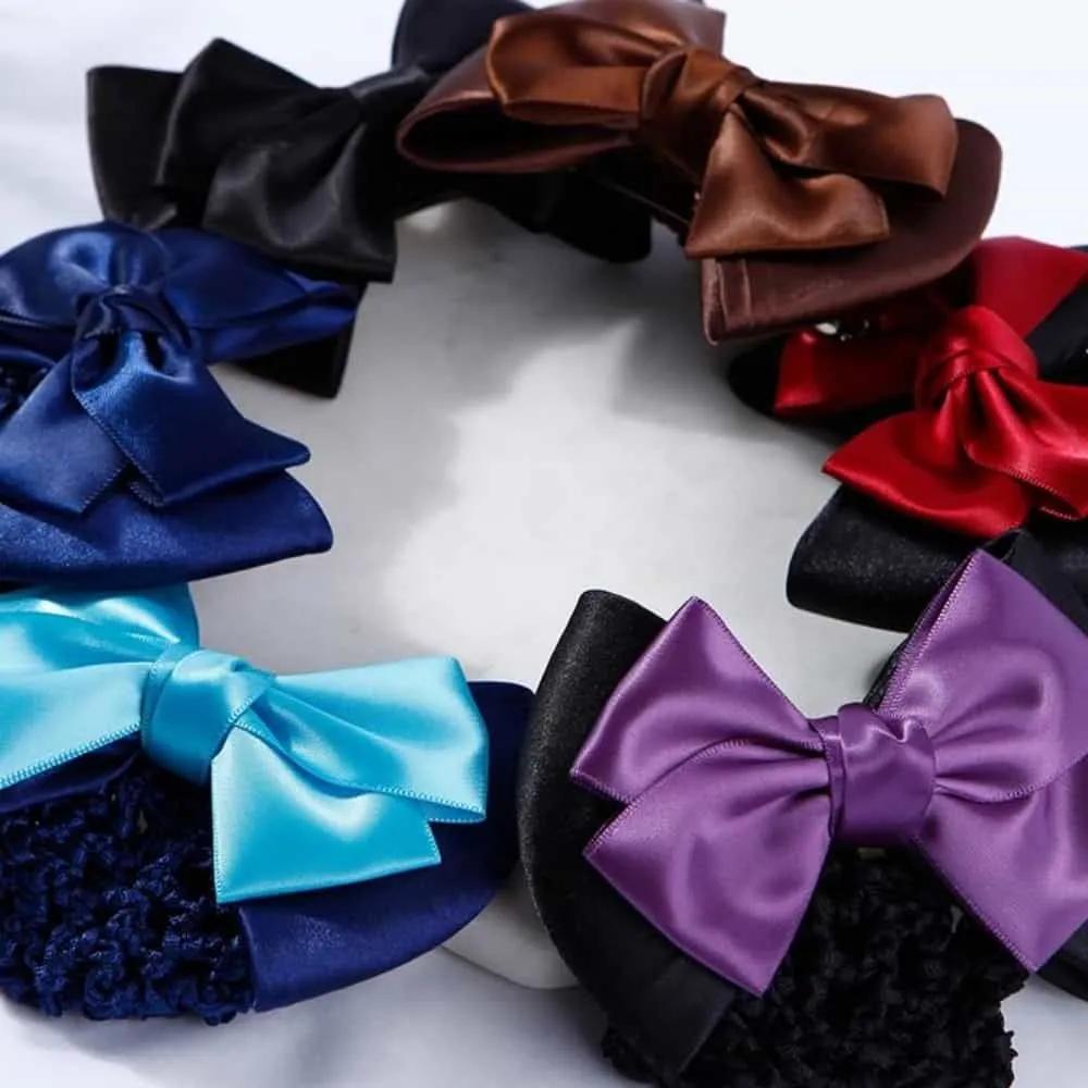 Ribbon hair clip, hair ribbon clip, updo hair net, hair clip 05 Ribbon Hair Net Purple