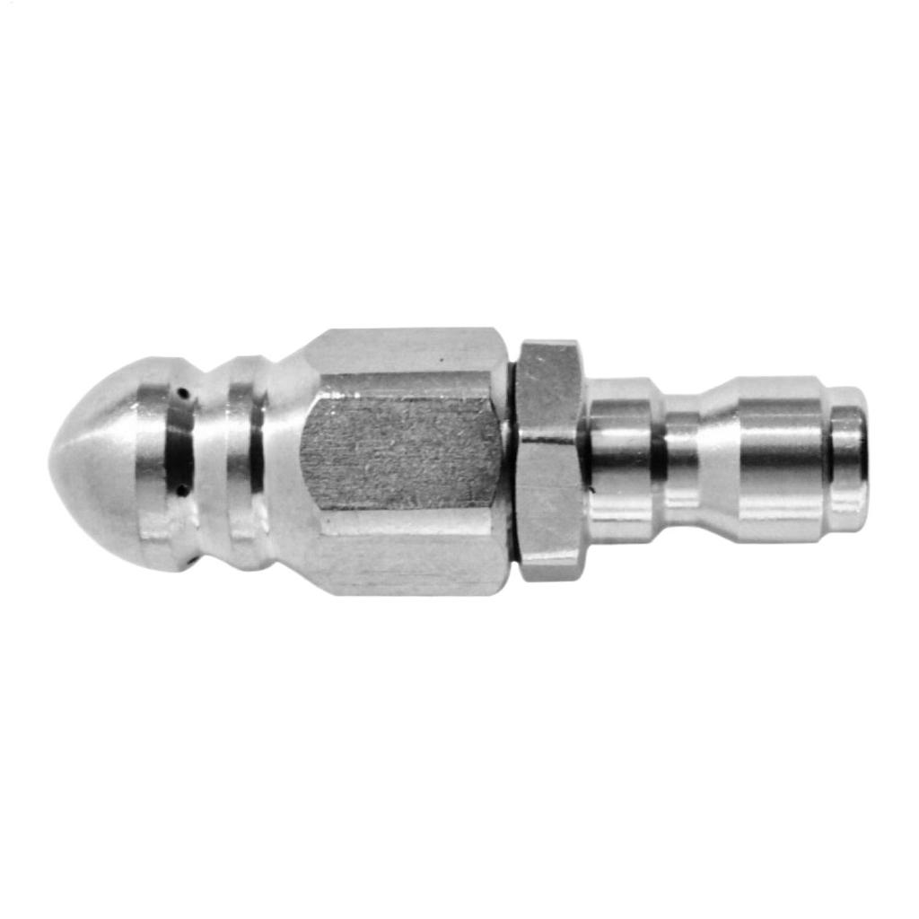 Sewer High-Pressure Nozzle 1/4 Inch Quick Connector Sewer Cleaning Nozzle Pipe Cleaner Rust-Proof Attachment for Plumbing Sewage