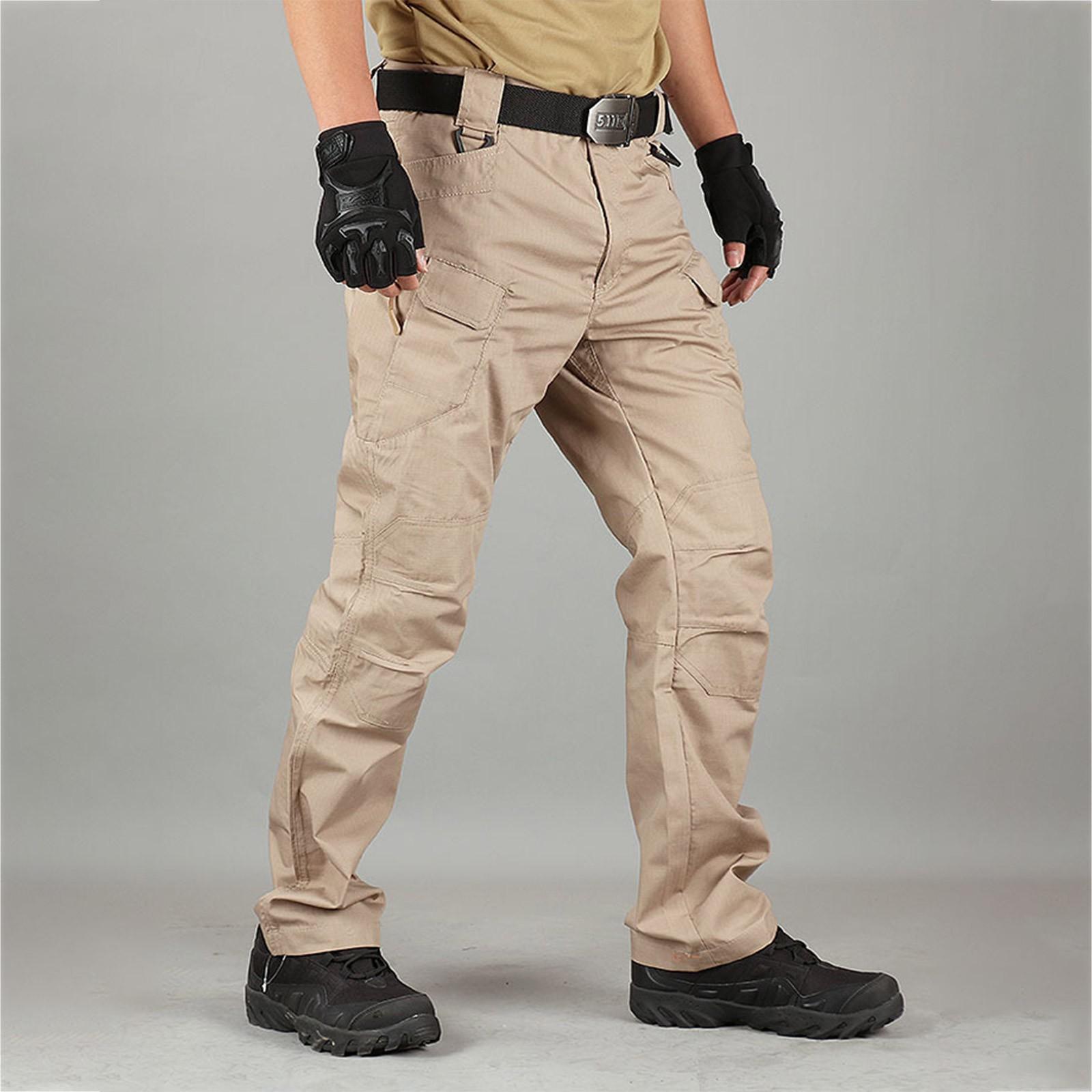 

Spring Outdoor Men s Casual Pants Slim Fit Elastic Running Loose Sports Pants XL хаки